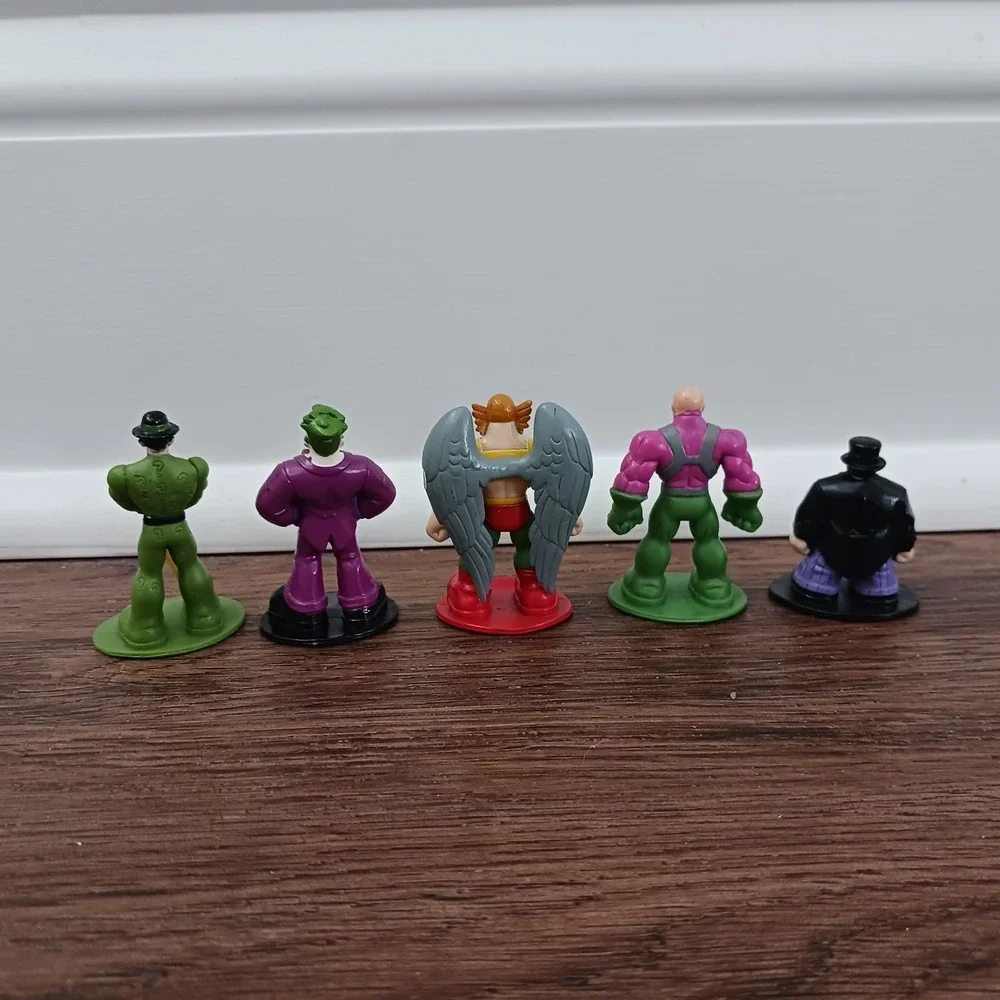 Lot of 5 DC Comics Mini Figures Joker Lex Luthor‎ Riddler Penguin Hawkman